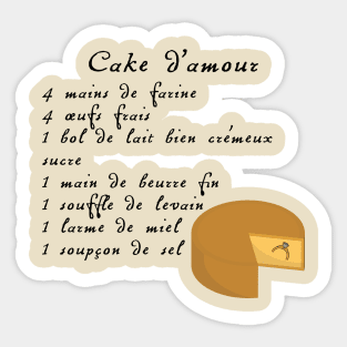 Cake d'amour Sticker